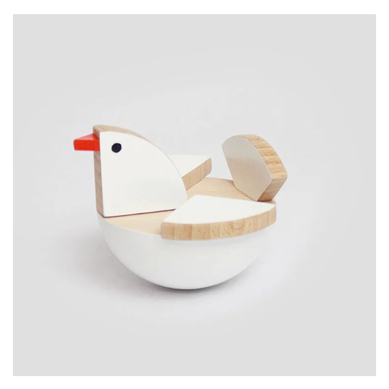 Kutulu Wooden Holu Bird - White