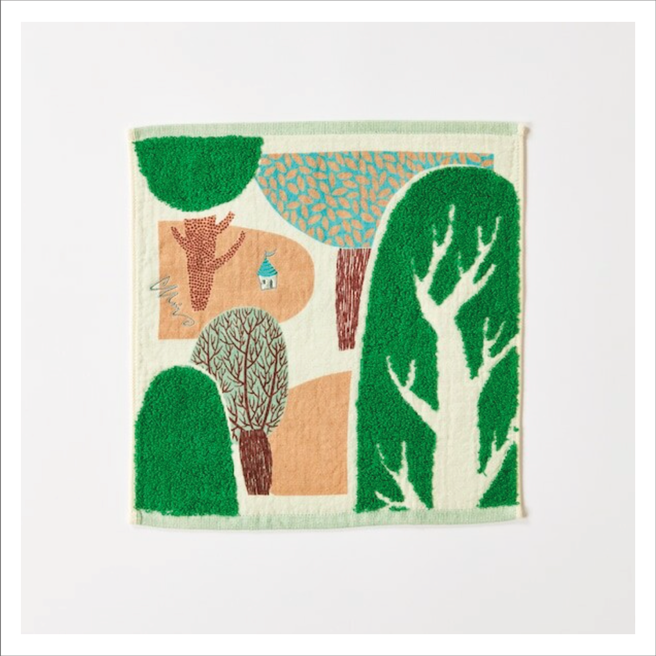 Morita MiW Face Cloth - Green Trees