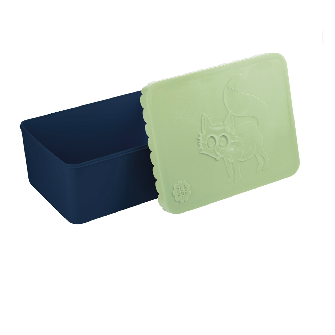 Blafre Lunch Box Fox - light green + navy