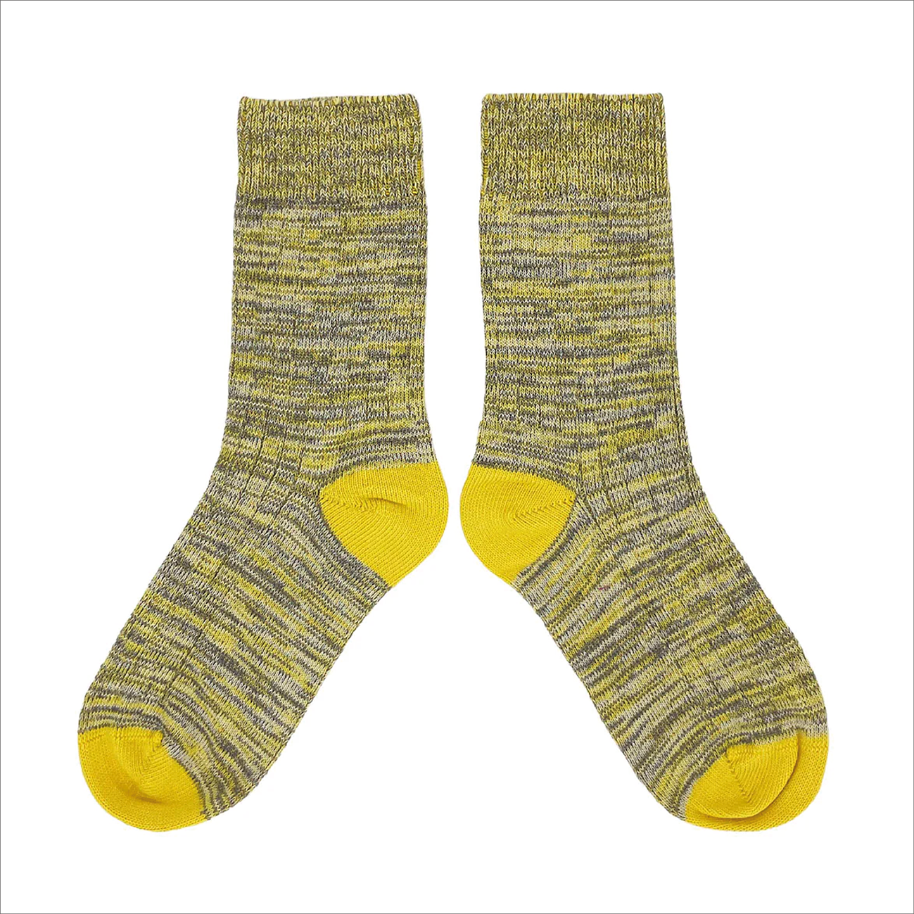 Catherine Tough Marl Cotton Socks - Yellow
