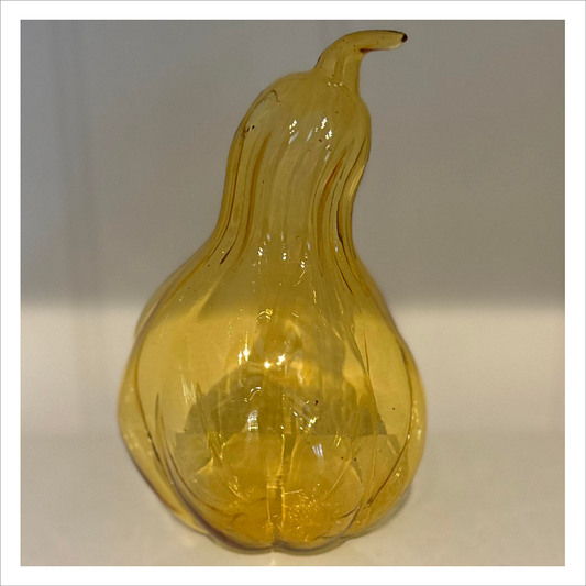 Glass Gourd Vase - Yellow