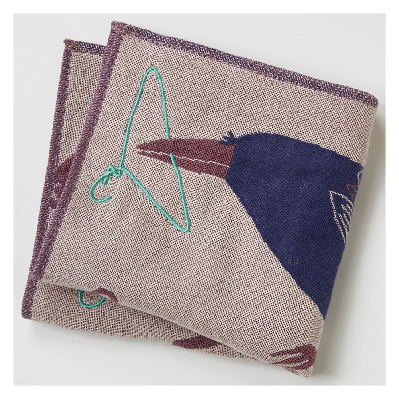 MoritaMiW - Japanese Gauze Handkerchief Raven