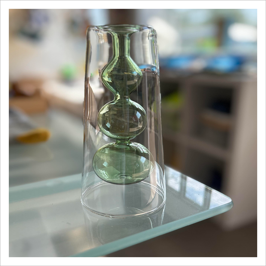 Nordic Glass Bud Vase  - Green