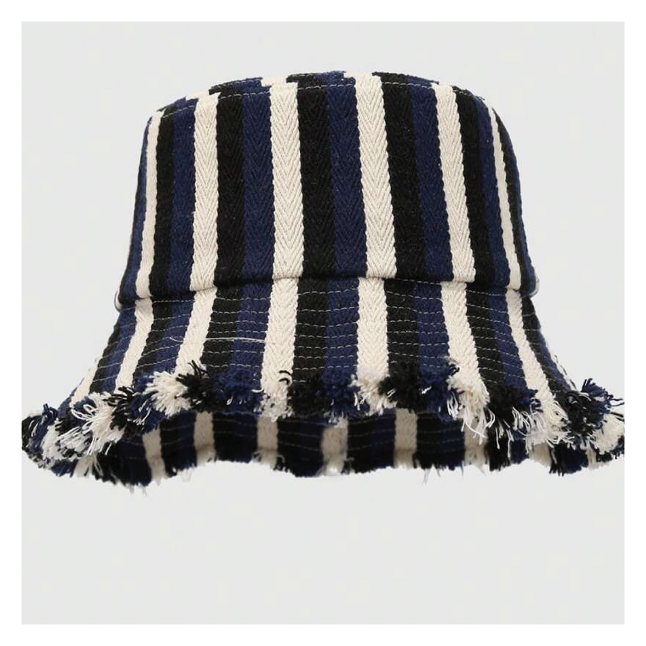 Stripey Cotton Bucket Hat