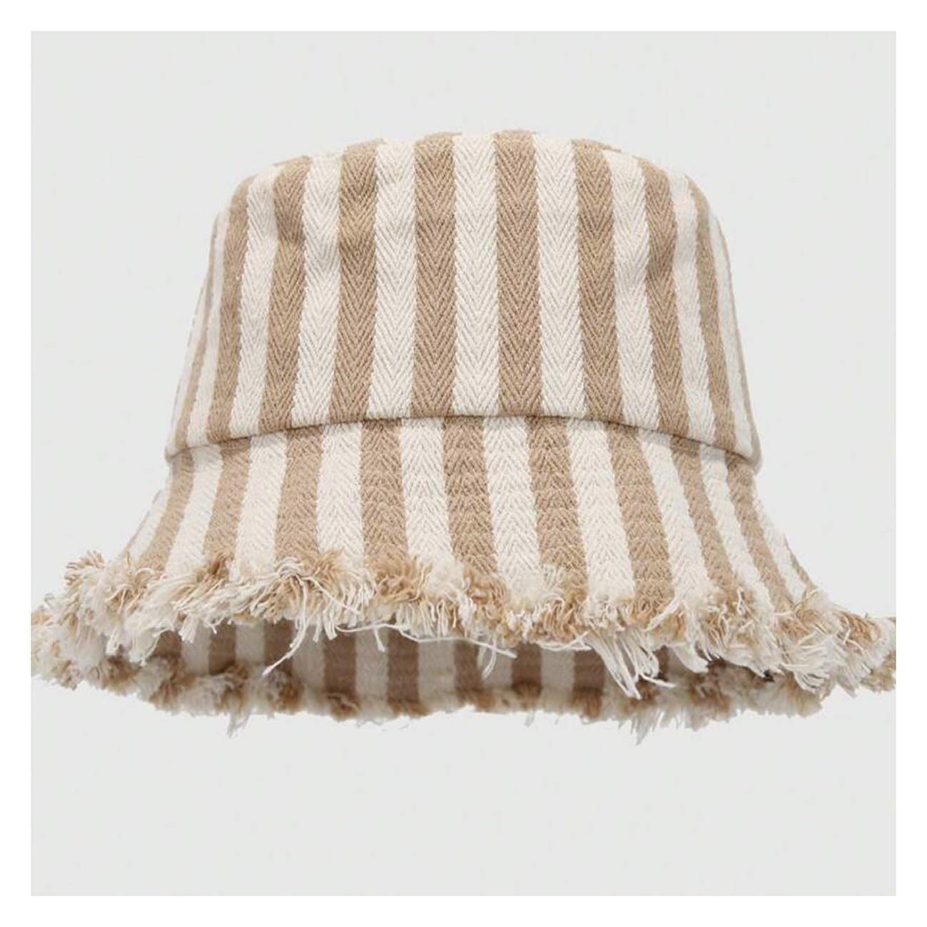 Stripey Cotton Bucket Hat