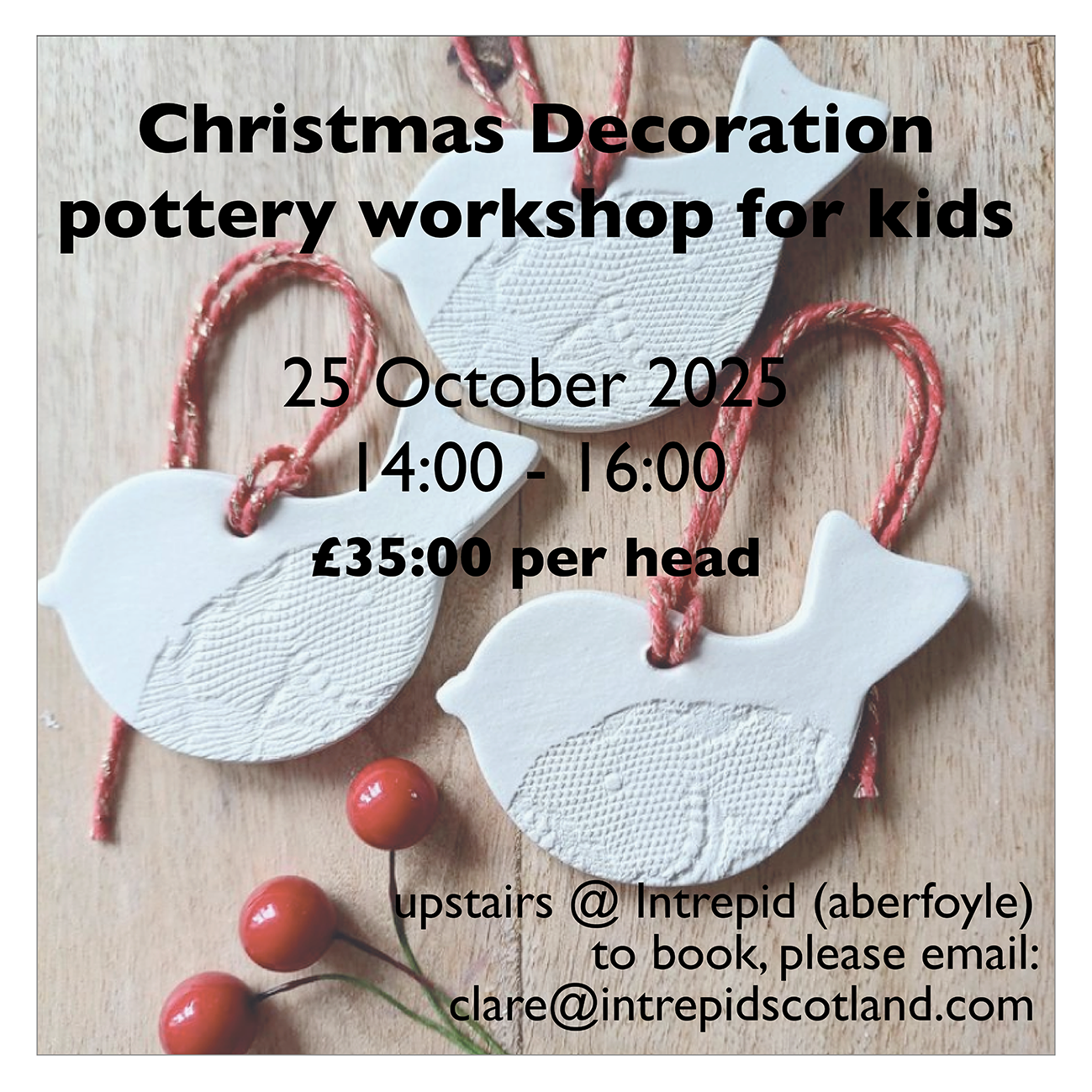 Pottery Workshop for Kids - Christmas Decorations