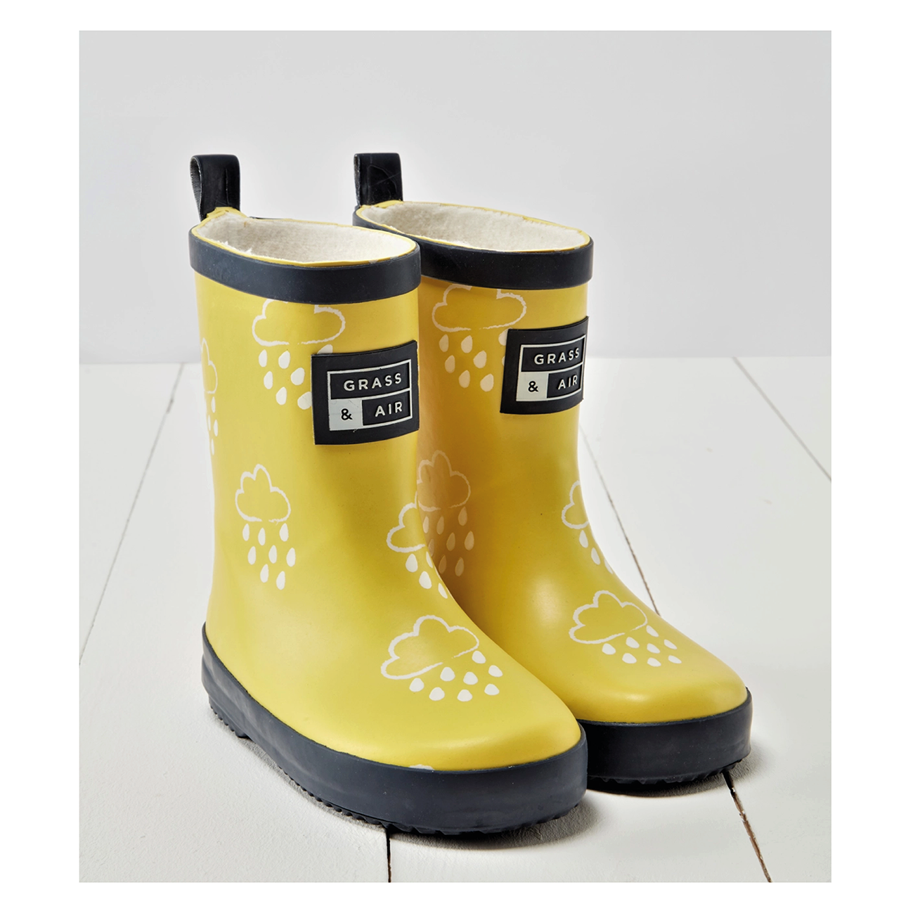 Grass & Air Kids Wellies - Yellow