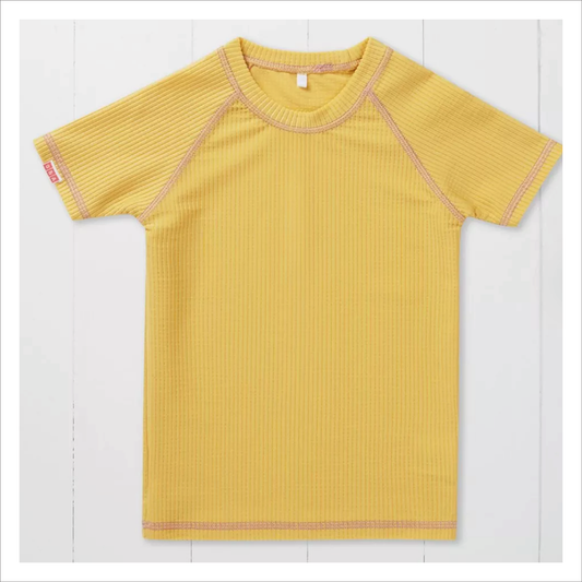 Grass + Air Rash Vest - Ochre Short Sleeve