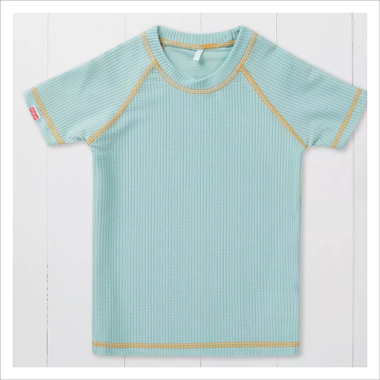 Grass + Air Rash Vest - Pistachio Short Sleeve