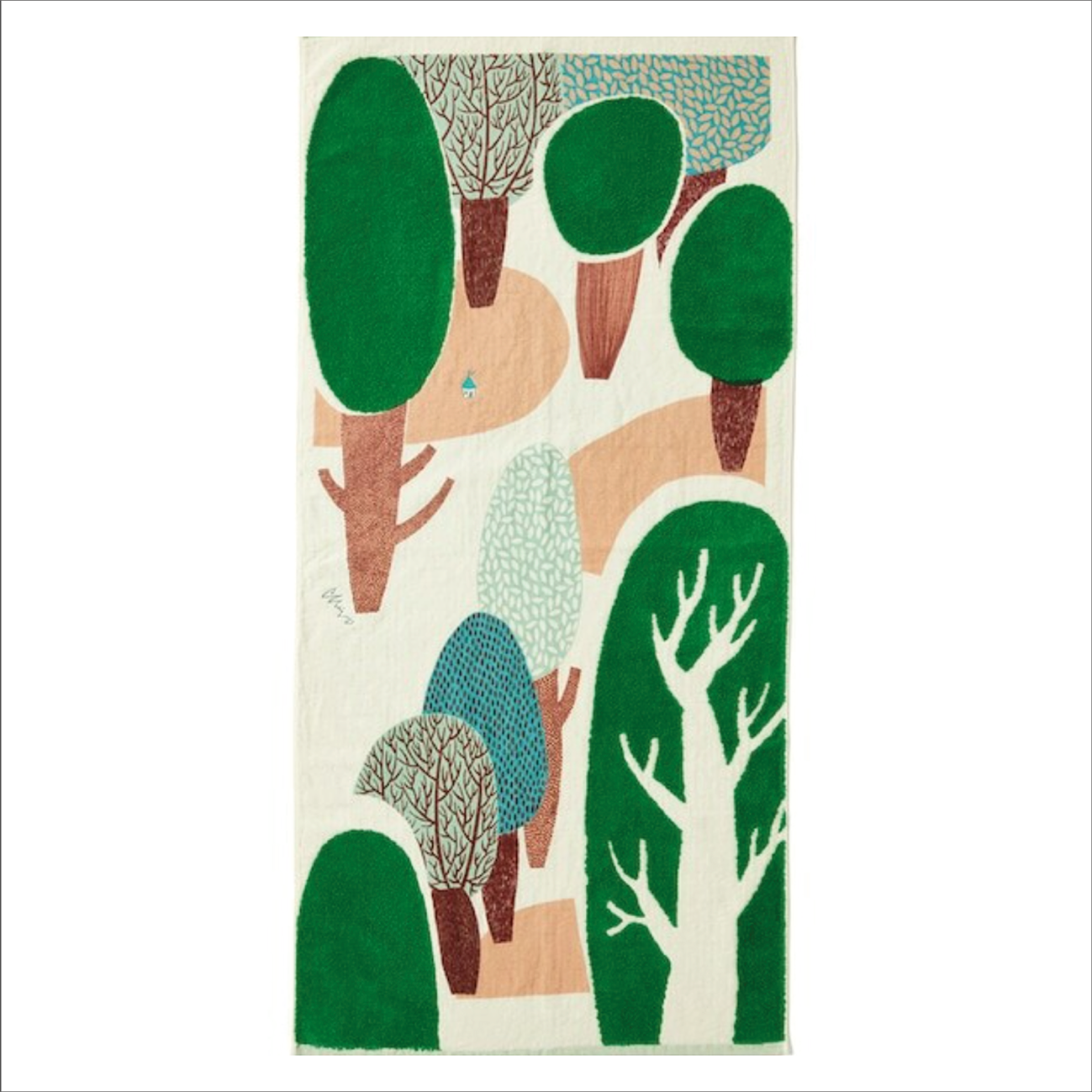 Morita MiW - Japanese Bath Towel Green Trees
