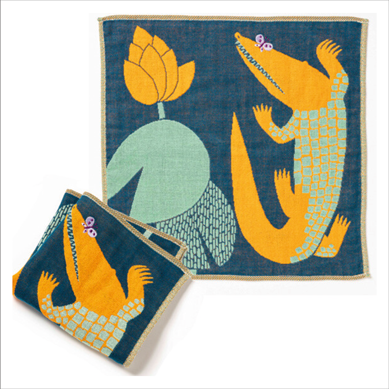 MoritaMiW - Japanese Gauze Handkerchief Crocodile