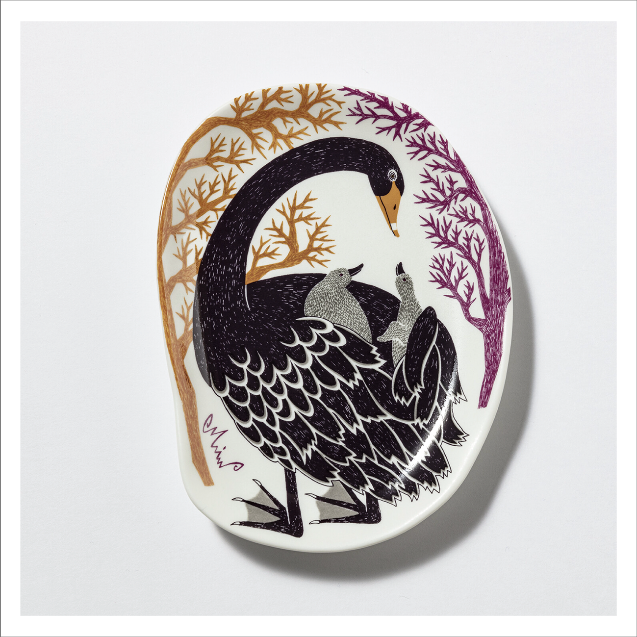 MoritaMiW Small Plate - Swan