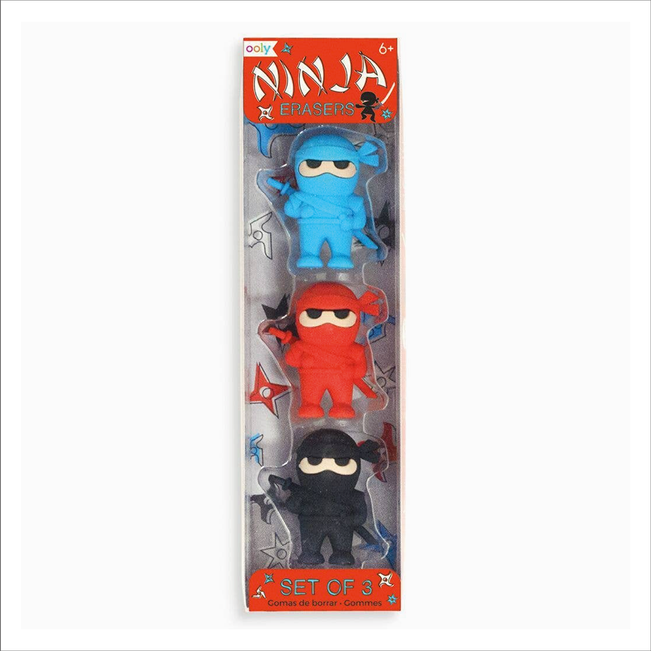 Ooly Ninja Erasers (Set of 3)