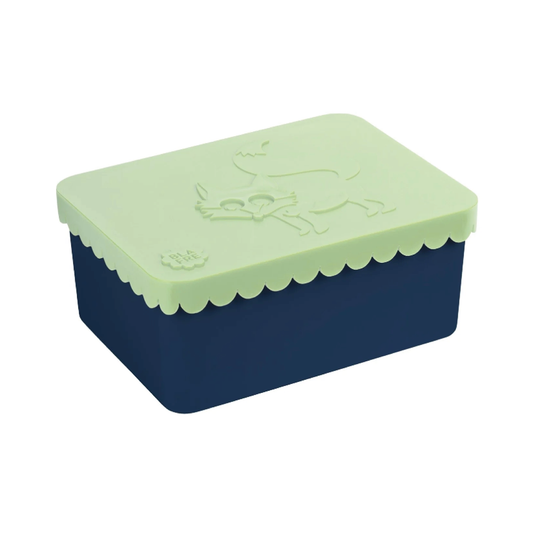 Blafre Lunch Box Fox - light green + navy