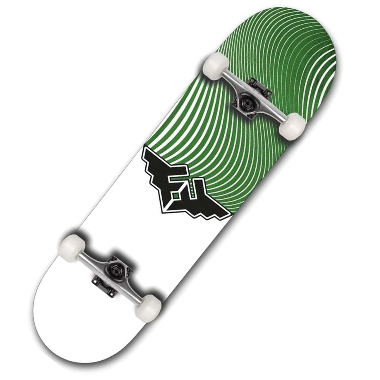 Fracture Skateboard - Green Wings