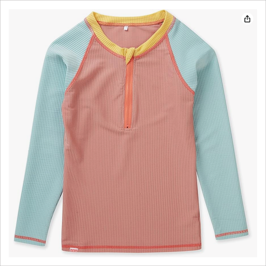 Grass + Air Rash Vest - Long Sleeve Rose
