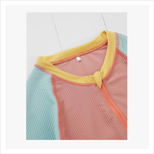 Grass + Air Rash Vest - Long Sleeve Rose