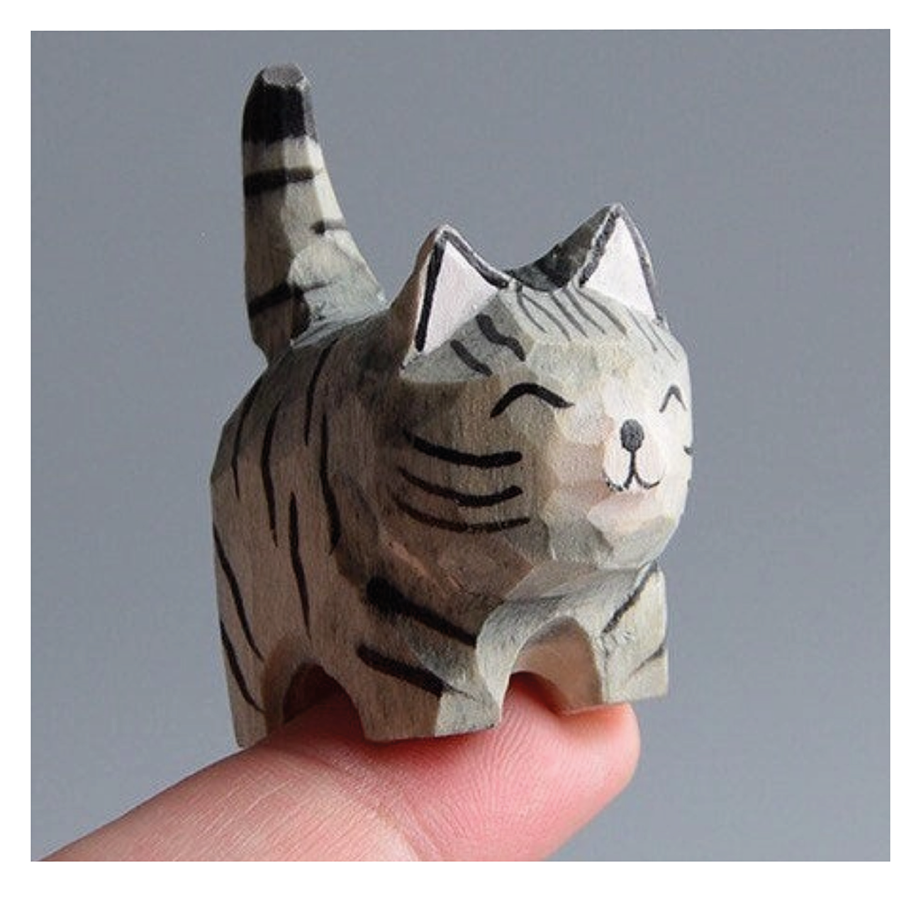Hand Carved Pussy Cats