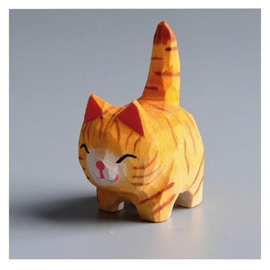 Hand Carved Pussy Cats