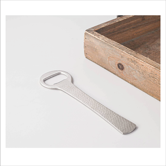 Japanese - Hammered Steel Bottle Opener