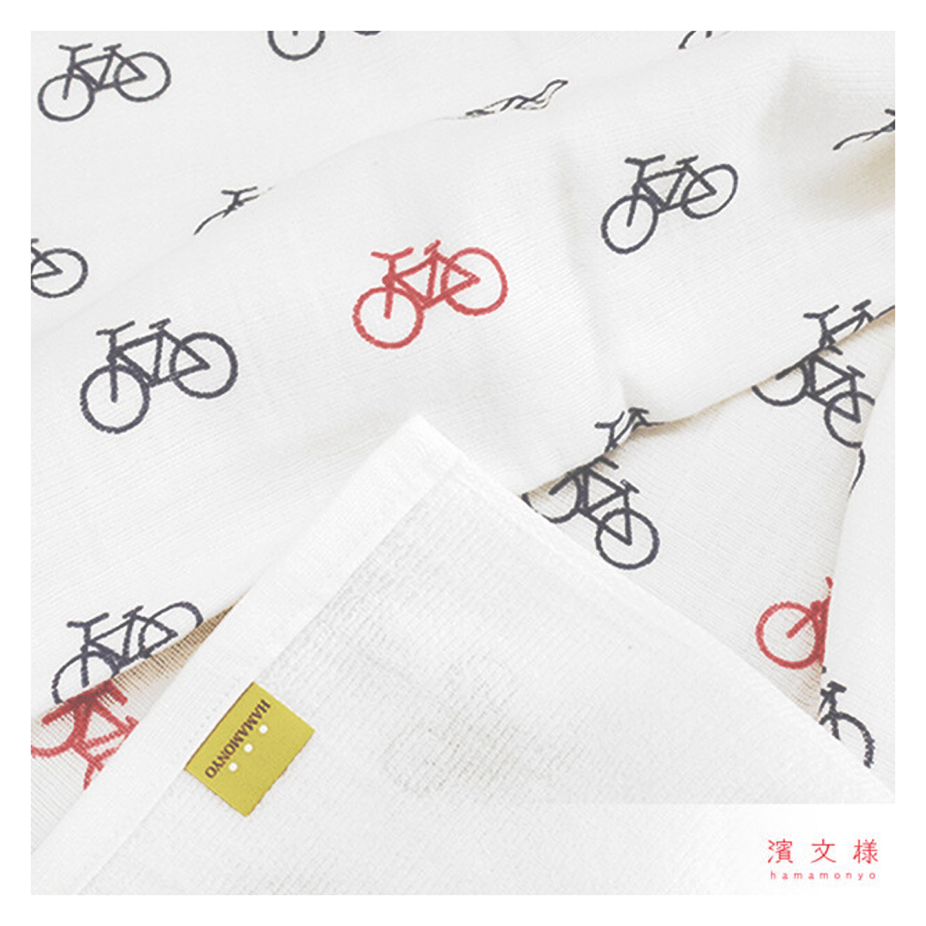 Hamamonyo Japanese Hand Towel - Retro Bicycle