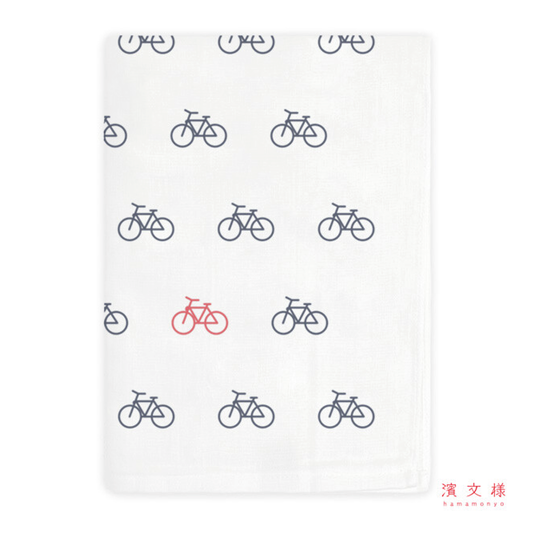 Hamamonyo Japanese Hand Towel - Retro Bicycle