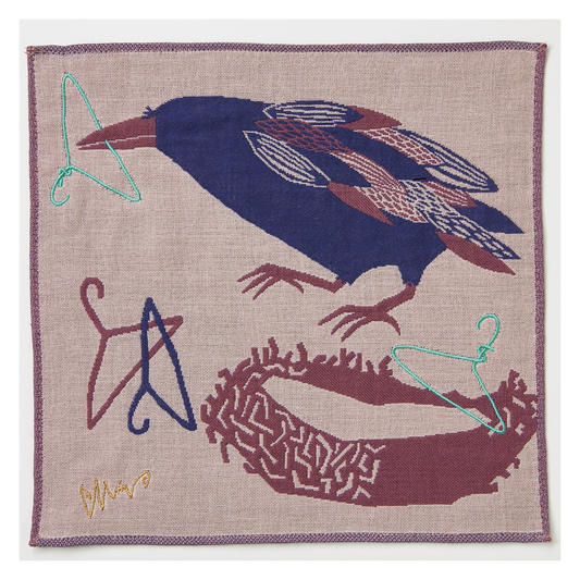MoritaMiW - Japanese Gauze Handkerchief Raven