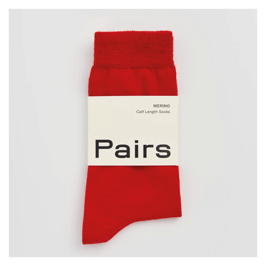 Pairs of Scotland Merino Wool Socks - Red