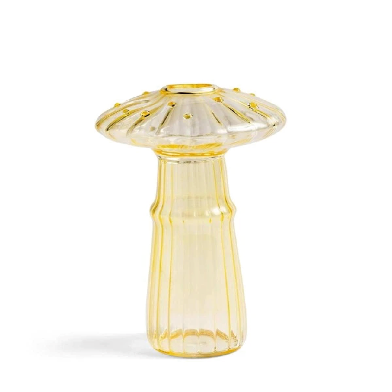 Glass Mushroom Vase - Peach