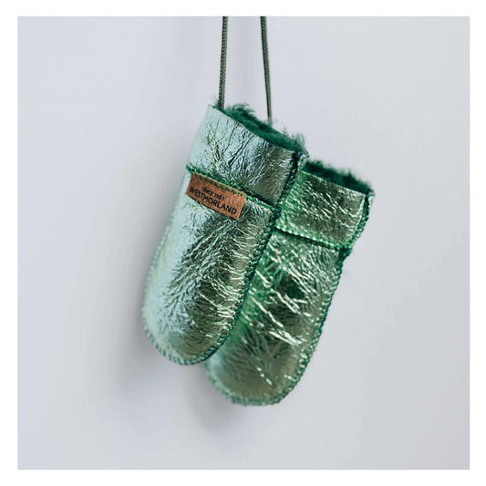 Westmorland Sheepskin Mits - Metallic Green