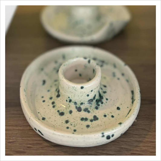 Hand Thrown Pottery - Wee Willie Winkie Candlestick